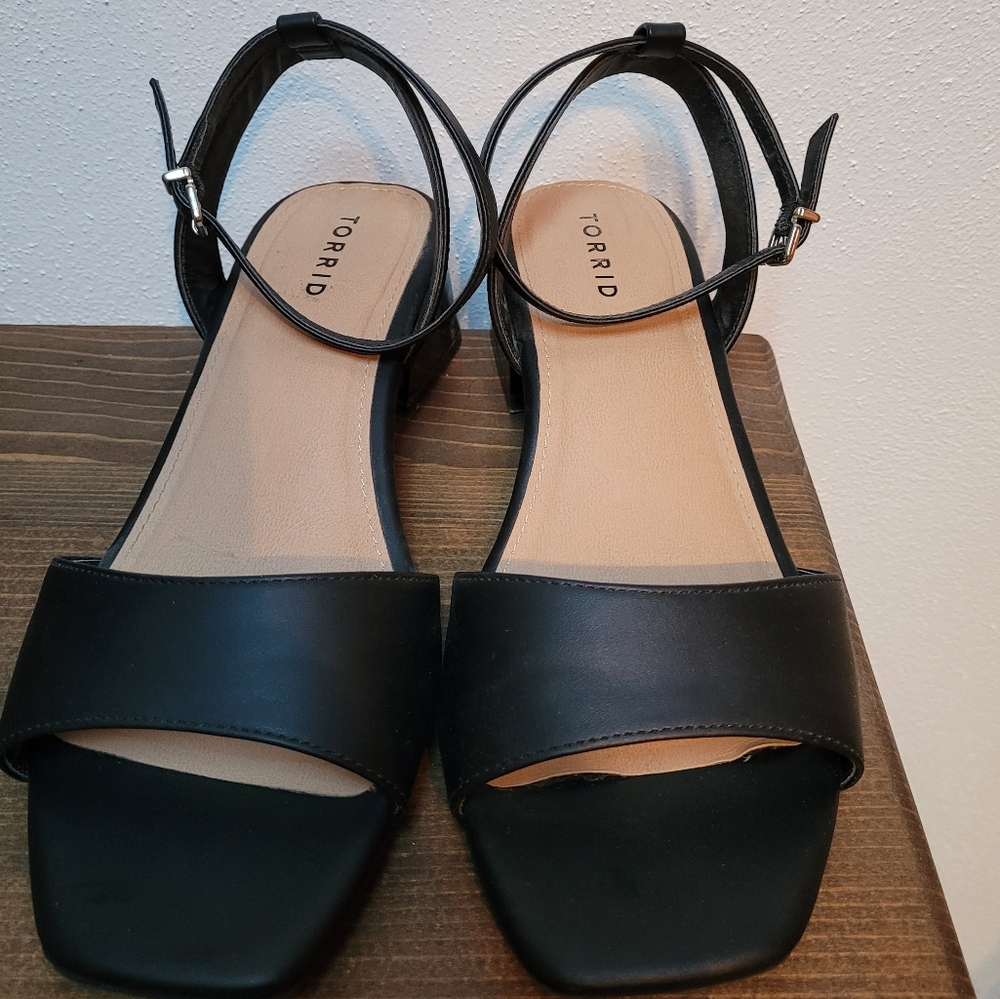 Torrid Black Ankle Strap Heels